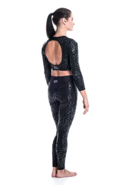 Paradise Chick Superhero Series Ultra Grip Crop Top - Black Leopard -Lingerie Shop MG 1771 copy