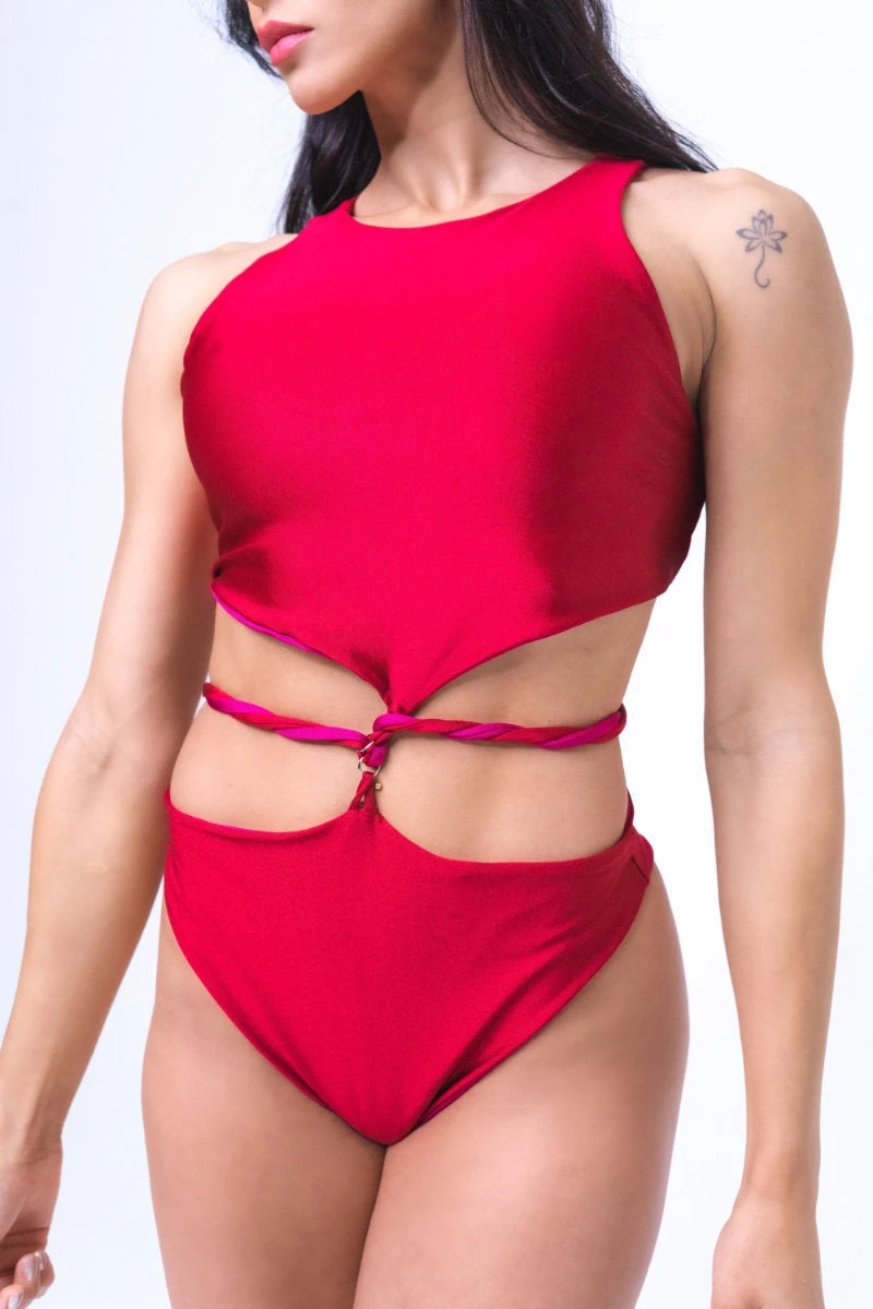 Sorte Infinity Bodysuit - Reversible Poppy Red 9 Sorte Infinity Bodysuit - Reversible Poppy Red - Image 7
