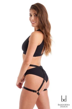 Bandurska New Moon Suspender Accessory - Black -Lingerie Shop NewMoon 1