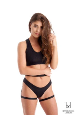 Bandurska New Moon Suspender Accessory - Black -Lingerie Shop NewMoon 3