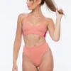 Nona Perkasa Night Lily Bottoms - Coral Pink/Fuschia -Lingerie Shop NightLilyCoralP02