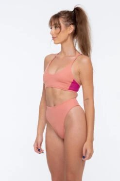 Nona Perkasa Night Lily Bottoms - Coral Pink/Fuschia -Lingerie Shop NightLilyCoralP03 1