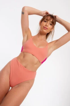 Nona Perkasa Night Lily Bottoms - Coral Pink/Fuschia -Lingerie Shop NightLilyCoralP04