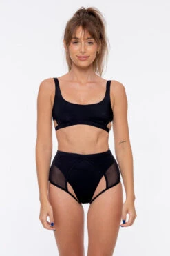 Nona Perkasa Orchid Body Harness - Black/Black -Lingerie Shop OrchidHBLack01