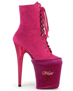 Pleaser USA Shoe Protectors - Hot Pink Velvet