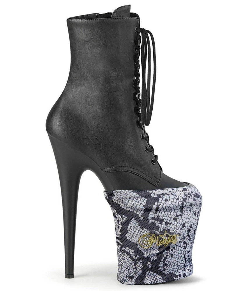 Pleaser USA Shoe Protectors - White Snake Print 3 Pleaser USA Shoe Protectors - White Snake Print