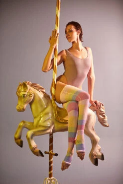 Rolling Pony Bodysuit - Rosé Sparkle -Lingerie Shop Ponei49