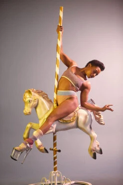 Rolling Calf High Socks - Pony Striped -Lingerie Shop Ponei58