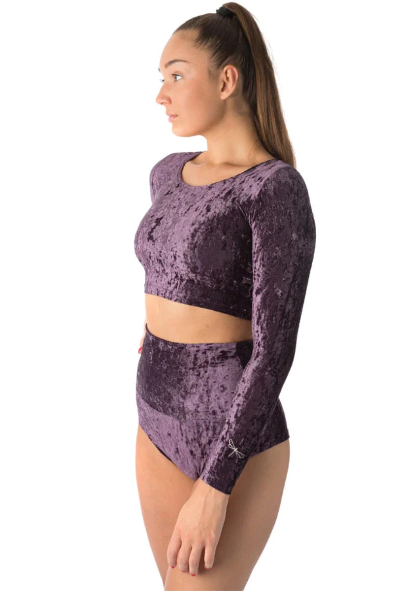 Dragonfly Pavi Crop Top - Velvet Purple 3 Dragonfly Pavi Crop Top - Velvet Purple