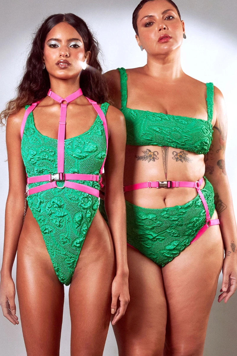 Rolling Lara Top Harness - Neon Pink 6 Rolling Lara Top Harness - Neon Pink - Image 4