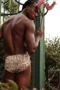 Rolling Tria Unisex Briefs - Gold Sequin -Lingerie Shop RollingHaras 370