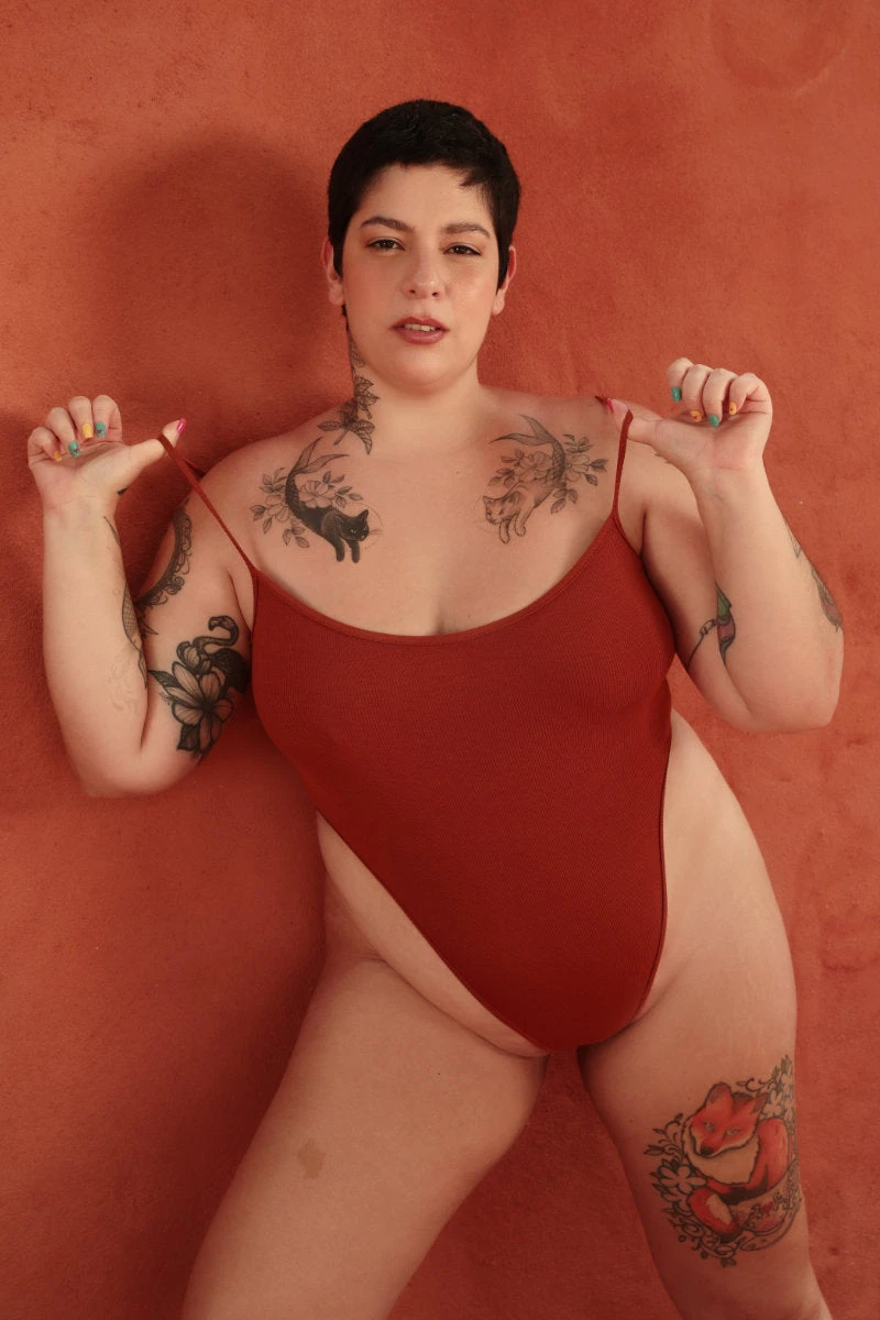 Rolling KI Bodysuit - Ribbed Clay 4 Rolling KI Bodysuit - Ribbed Clay - Image 2