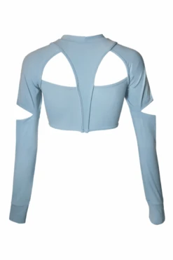 Hamade Activewear Scoop Neck Long Sleeve Top - Light Blue 17 Hamade Activewear Scoop Neck Long Sleeve Top - Light Blue -Lingerie Shop SS22 20