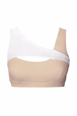 Hamade Activewear Asymmetric Top - Beige -Lingerie Shop SS23 11