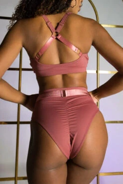 Tatiana Activewear Sofia Shorts - Dusky Pink -Lingerie Shop Tatiana Active Sofia Dusty Pink Triangle Pole Wear Set 2 11