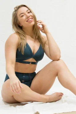 Tatiana Activewear Tokio Top - Teal -Lingerie Shop Tatiana Active Tokio Teal Cut Out Pole Wear Set 5364 1