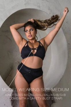 Tatiana Activewear Sofia Triangle Top - Matte Black 17 Tatiana Activewear Sofia Triangle Top - Matte Black -Lingerie Shop TatianaActive BlackHighWaistedTriangleBraSofiaPoleWearDancingSet 3657