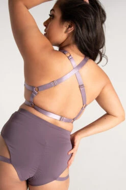Tatiana Activewear Tokio Shorts - Mauve -Lingerie Shop TatianaActive TokioMauveStrappyGarterPoleWearSet 1317