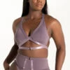 Tatiana Activewear Tokio Top - Mauve 1 Tatiana Activewear Tokio Top - Mauve -Lingerie Shop TatianaActive TokioMauveStrappyGarterPoleWearSet 7896