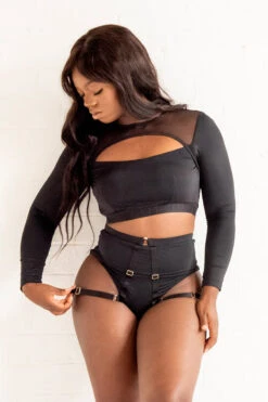 Tatiana Activewear Esme Top - Black -Lingerie Shop TatianaActiveEsmeLongSleeveCropMeshTop 4857cropped 5a9627a4 498e 4a55 88b8 17c0c7e1c806 1