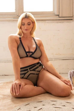 Tatiana Activewear Kaizen Top - Black Mesh -Lingerie Shop TatianaActiveKaizenBlack 9874