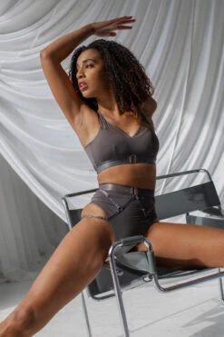 Tatiana Activewear Perla Top - Charcoal -Lingerie Shop TatianaActivePerlaCharcoalPoleWearSet 2 2 6dc6f8e0 7f07 4bd8 a33a 11e15eb90dca