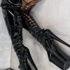 Hella Heels LipKit Thicc Thigh High Back Lace 9inch Boots - Black Beatle -Lingerie Shop ThiccThighHigh BlackBeatle 9INCH3 1