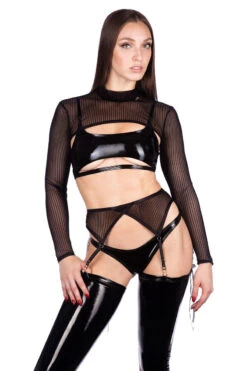 Naughty Thoughts XXX Rated See Through Garter Belt - Black -Lingerie Shop XXXSinnerBlackThighHighfront f7e7472e ca6e 4e69 98d0 7805eb1c11ef