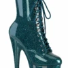 Pleaser USA Adore-1020GP 7inch Pleaser Boots - Teal Glitter -Lingerie Shop adore 1020gp tlg