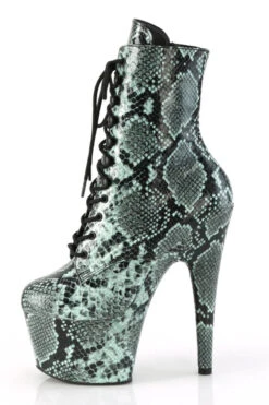 Pleaser USA Adore-1020SPWR 7inch Pleaser Boots - Mint Snake -Lingerie Shop adore 1020sp mtsp m05