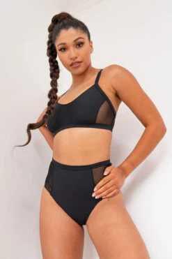 Lunalae Bellani High Waisted Bottoms - Recycled Black 9 Lunalae Bellani High Waisted Bottoms - Recycled Black -Lingerie Shop bellani6