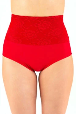Dragonfly Betty High-Waisted Shorts - Lace Red 8 Dragonfly Betty High-Waisted Shorts - Lace Red -Lingerie Shop bettyrl2
