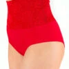 Dragonfly Betty High-Waisted Shorts - Lace Red