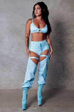 CXIX 119 Bralette - Blue Print -Lingerie Shop blue bralette poklewear dancewear 119 fashion CXIX