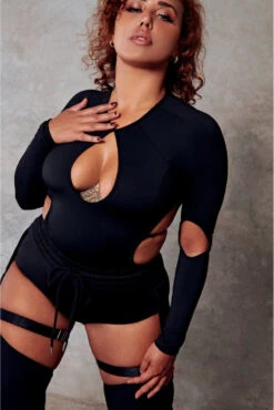 CXIX 119 Plunge Bodysuit - Black 13 CXIX 119 Plunge Bodysuit - Black -Lingerie Shop bodysuit black dance CXIX fashion 119 streetwear