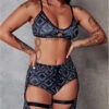CXIX 119 Bralette - Black Print -Lingerie Shop bralette black CXIX 119 monogram streewear poledance