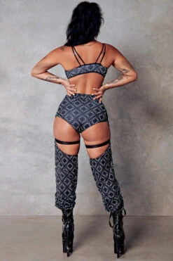 CXIX 119 Bralette - Black Print 14 CXIX 119 Bralette - Black Print -Lingerie Shop bralette black monogram CXIX 119 fashion polewear