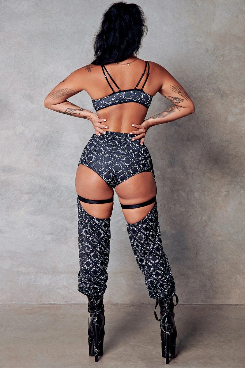 CXIX 119 Bralette - Black Print 8 CXIX 119 Bralette - Black Print - Image 6