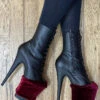 REV ACTIV Platform Protectors - Wine Velvet 2 REV ACTIV Platform Protectors - Wine Velvet -Lingerie Shop burgundyvelvetshoeprotectors