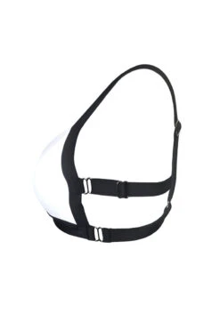 Hamade Activewear Hollow Back Top - White/Black -Lingerie Shop c