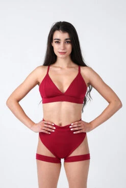 REV ACTIV Bomb Garter Shorts - Cherry -Lingerie Shop cherry triangle top cherry bomb shorts 3