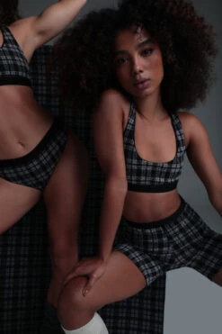 Rolling Alpha Biker Shorts - Tartan -Lingerie Shop day02rolling0988