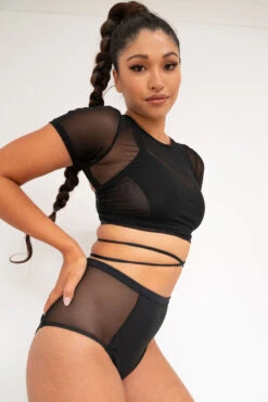 Lunalae Ember Top - Recycled Black -Lingerie Shop ember3