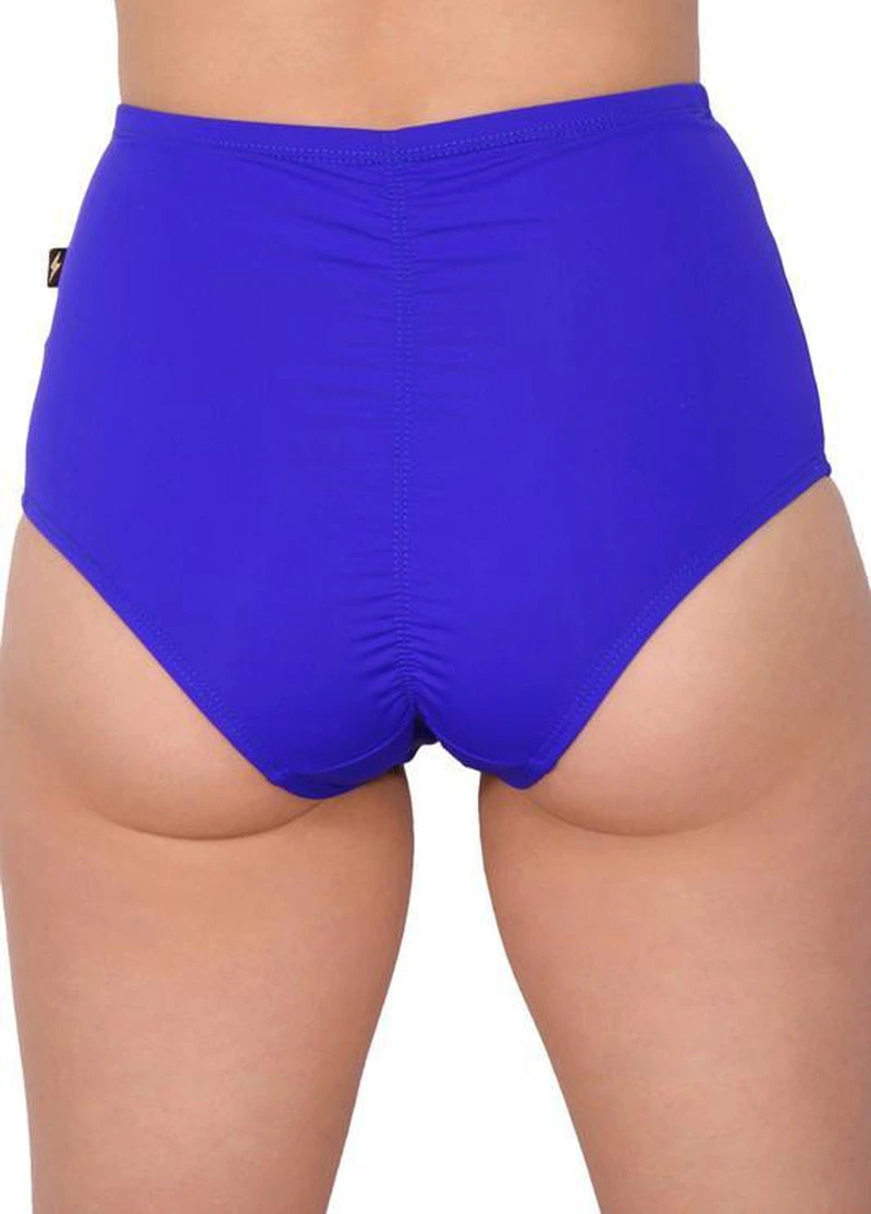Cleo The Hurricane Essential High Waisted Shorts - Majesty Blue 4 Cleo The Hurricane Essential High Waisted Shorts - Majesty Blue - Image 2