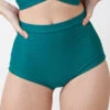 FANNA Basic Shorts - Teal 2 FANNA Basic Shorts - Teal -Lingerie Shop fanna polewear basic shorts 37858317402337