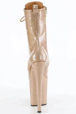 Pleaser USA Flamingo-1040GP 8inch Pleaser Boots - Gold Glitter -Lingerie Shop flamingo 1040gp gg m09