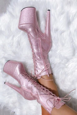 Hella Heels The Glitterati 8inch Boots - Sugarbaby -Lingerie Shop glitter 25