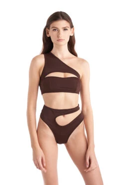 Hamade Activewear One Shoulder Top - Dark Brown -Lingerie Shop hamadeIV10a ba0f22dc 08c2 4978 9639 524dc7c2be41