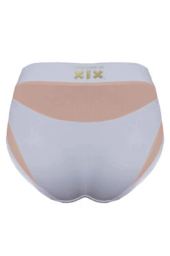 CXIX I S I S High Waisted Bottoms - White With Sand Mesh -Lingerie Shop isis wns2