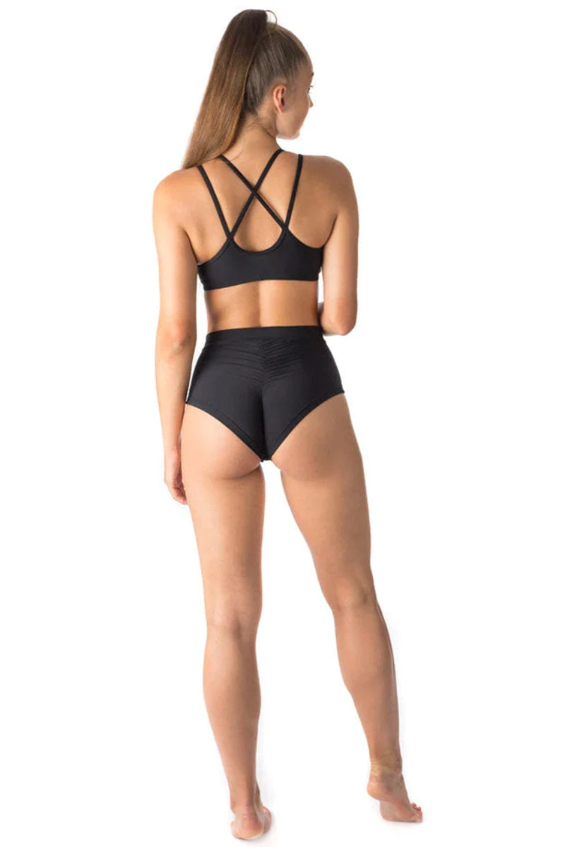 Dragonfly Lola High-Waisted Shorts - Black 8 Dragonfly Lola High-Waisted Shorts - Black - Image 6